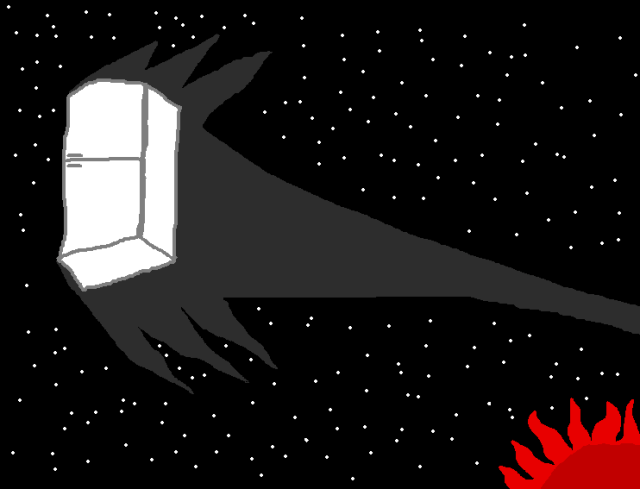 Cosmic fridge surfs the infinite void of space